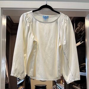 CeCe Cream Long-Sleeve Scoop Neck Top